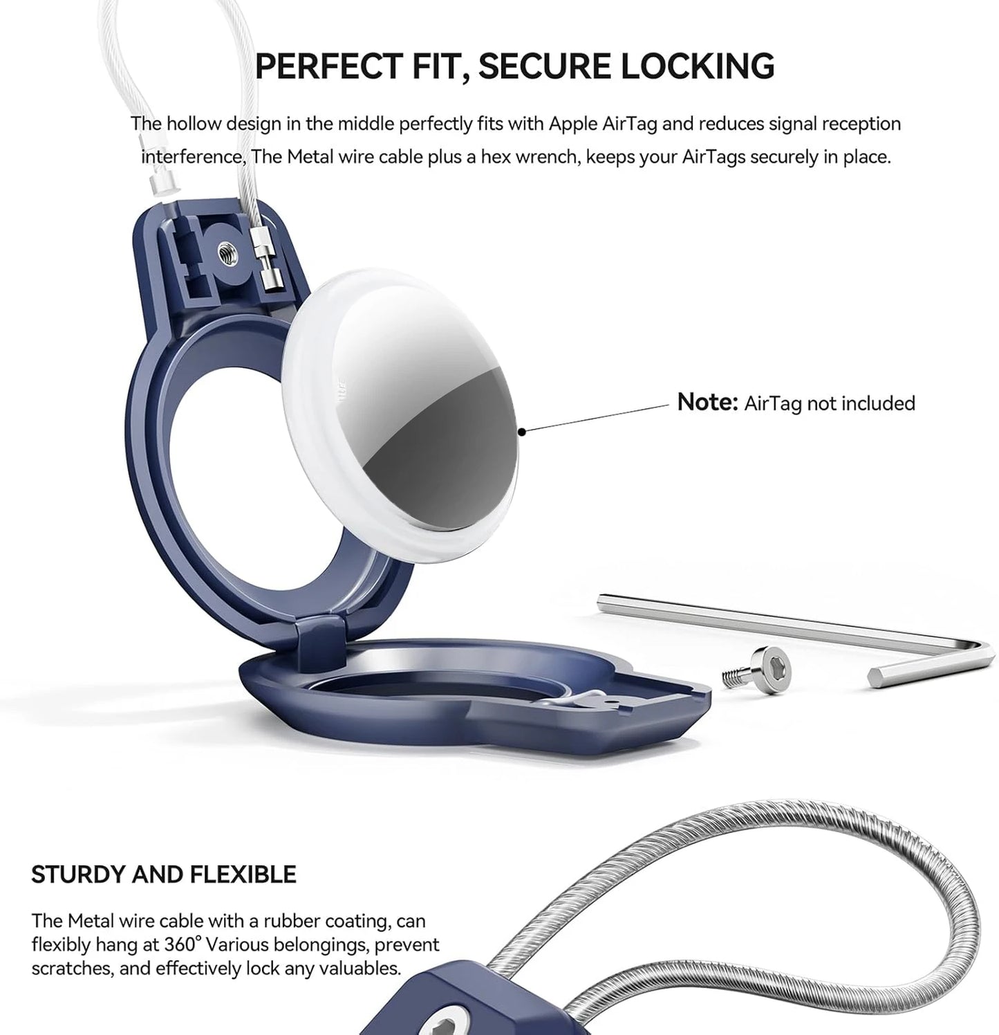 Where's My - Heavy Duty Standard  "Find My" Tracker Holder Keyring